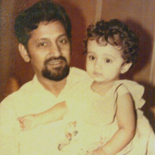 South Indian actress Trisha Krishnan’s father passes away Baby Trisha Krishnan with her father